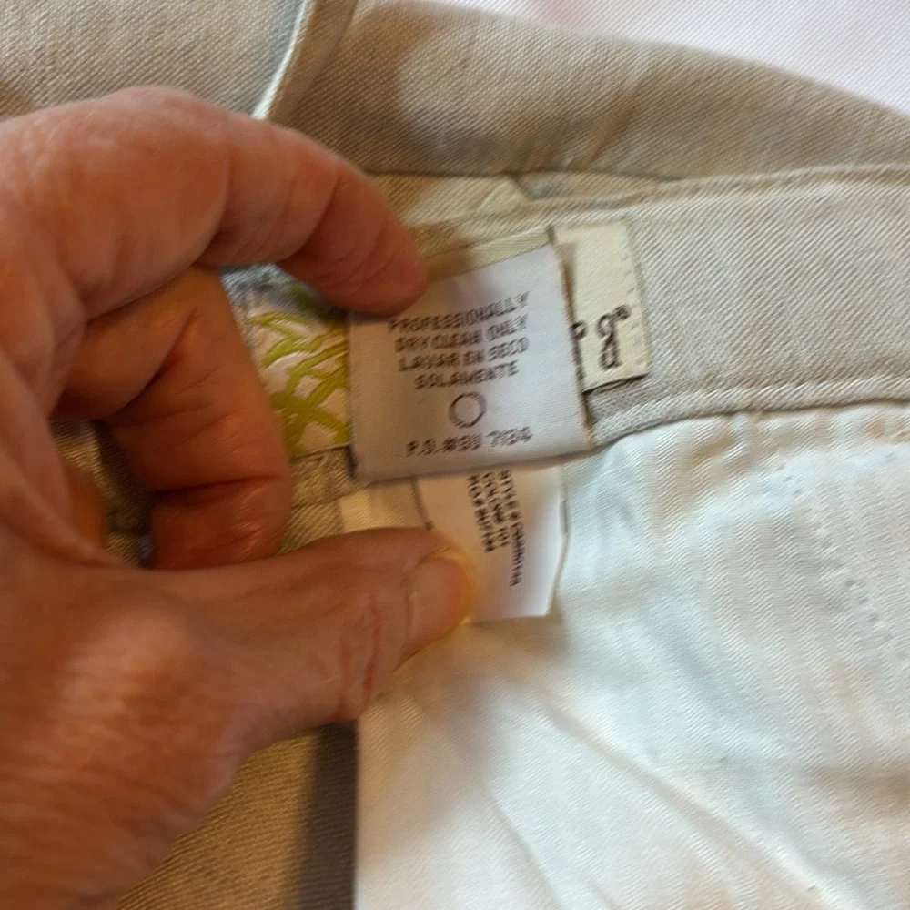 Cubavera Light Tan Linen Blend Pants Size Large (36-38)